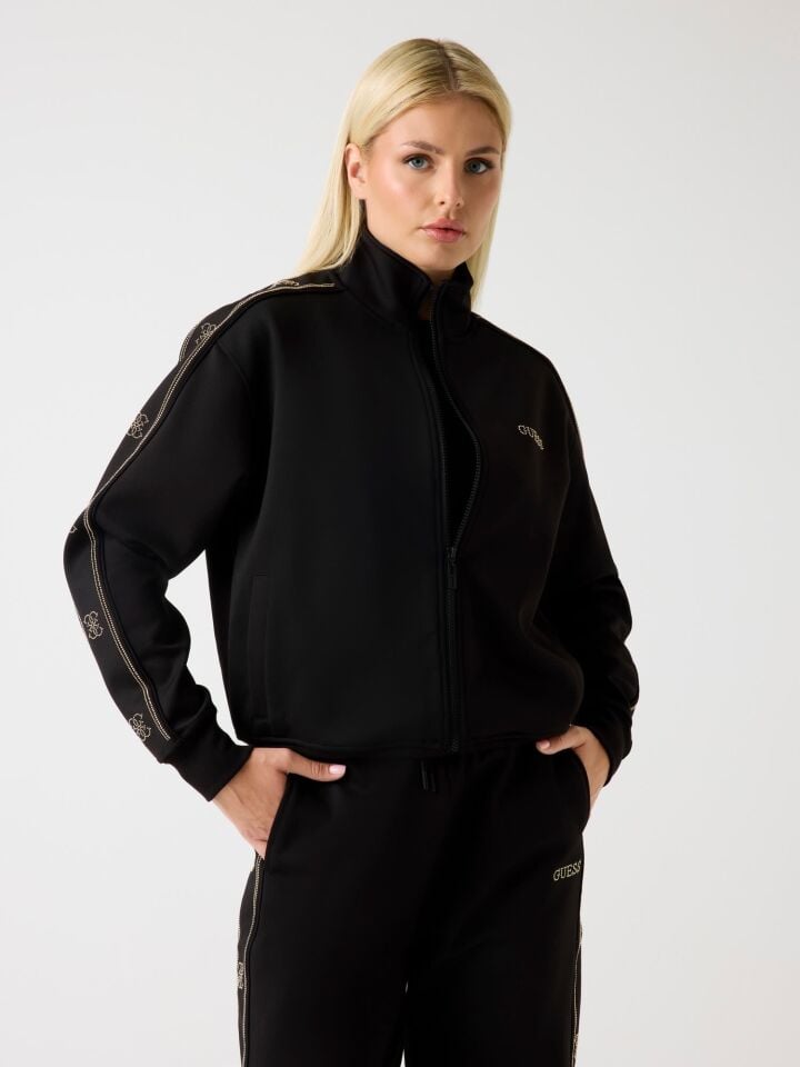 OCTAVIA HIGH NECK FU - ECO POLY VI STR BRUSHED TERRY