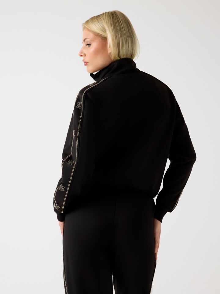 OCTAVIA HIGH NECK FU - ECO POLY VI STR BRUSHED TERRY