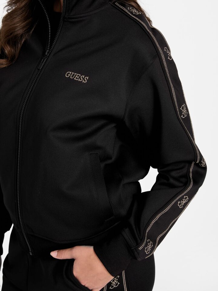 OCTAVIA HIGH NECK FU - ECO POLY VI STR BRUSHED TERRY