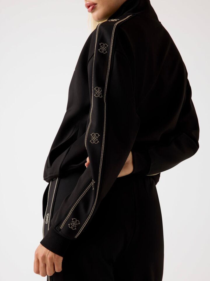 OCTAVIA HIGH NECK FU - ECO POLY VI STR BRUSHED TERRY