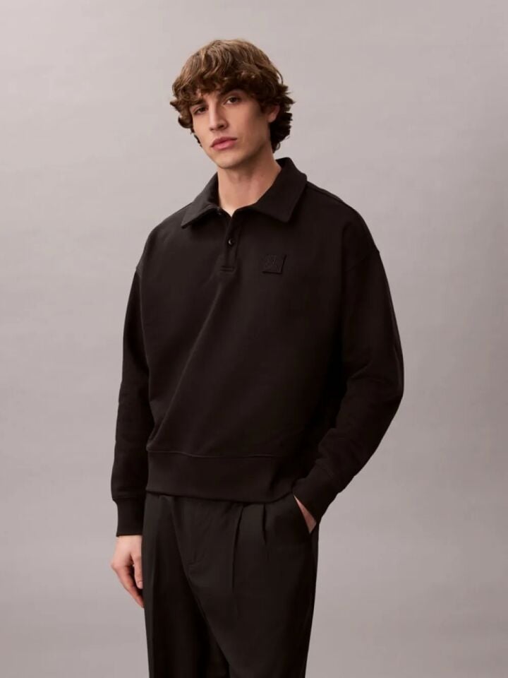 CK EMBLEM POLO SWEATSHIRT