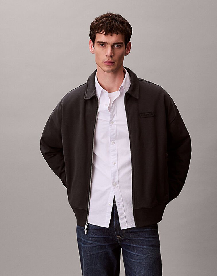 WAFFLE-LINED SWEATSHIRT CEKET