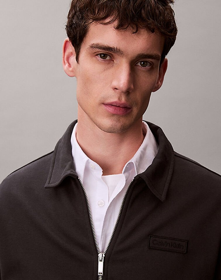 WAFFLE-LINED SWEATSHIRT CEKET