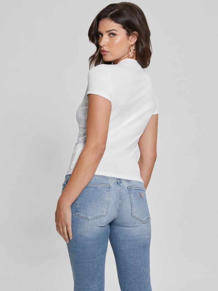 SS MOCK NECK ALL OVE - MID ORGANIC STRETCH JERSEY 180