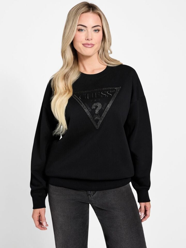 LS TRIANGLE GLITTER - ORGANIC CO BRUSHED FLEECE 390