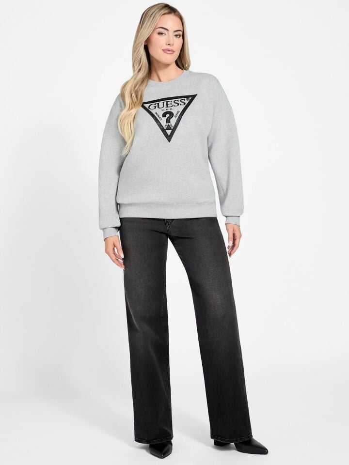 LS TRIANGLE GLITTER - ORGANIC CO BRUSHED FLEECE 390