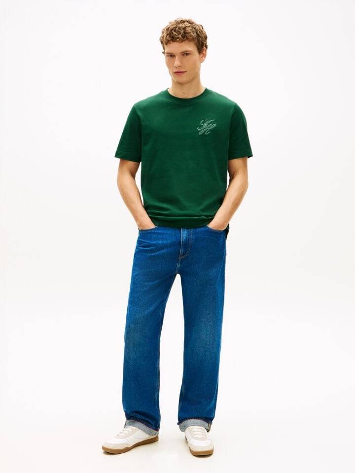 SCRIPT LIGHT INTERLOCK TEE