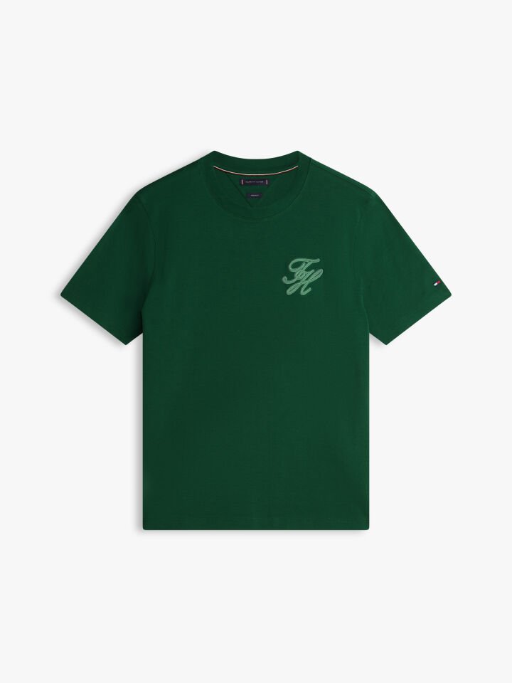 SCRIPT LIGHT INTERLOCK TEE