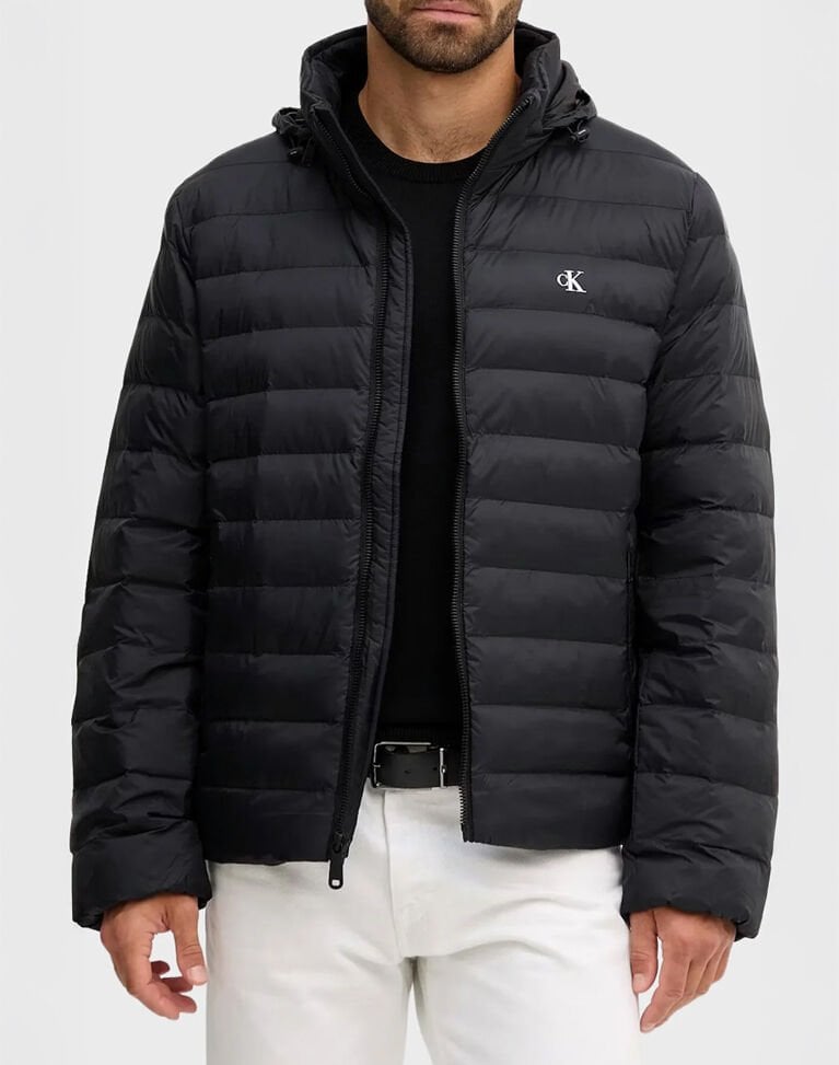 LS NYLON LT WT HOODED FZ PUFFER