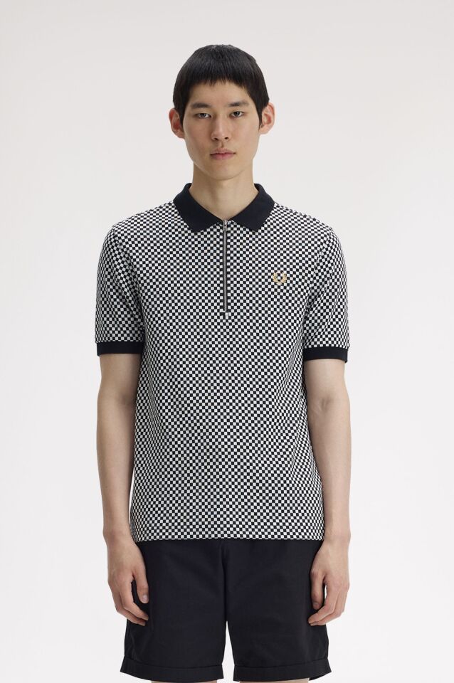 CHEQUERBOARD POLO SHIRT