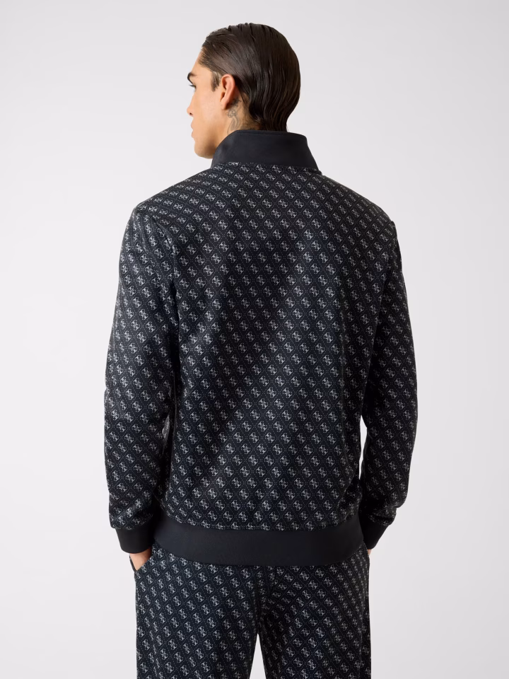 Guess Korbin Fermuarlı Logo Detaylı Erkek Sweatshirt