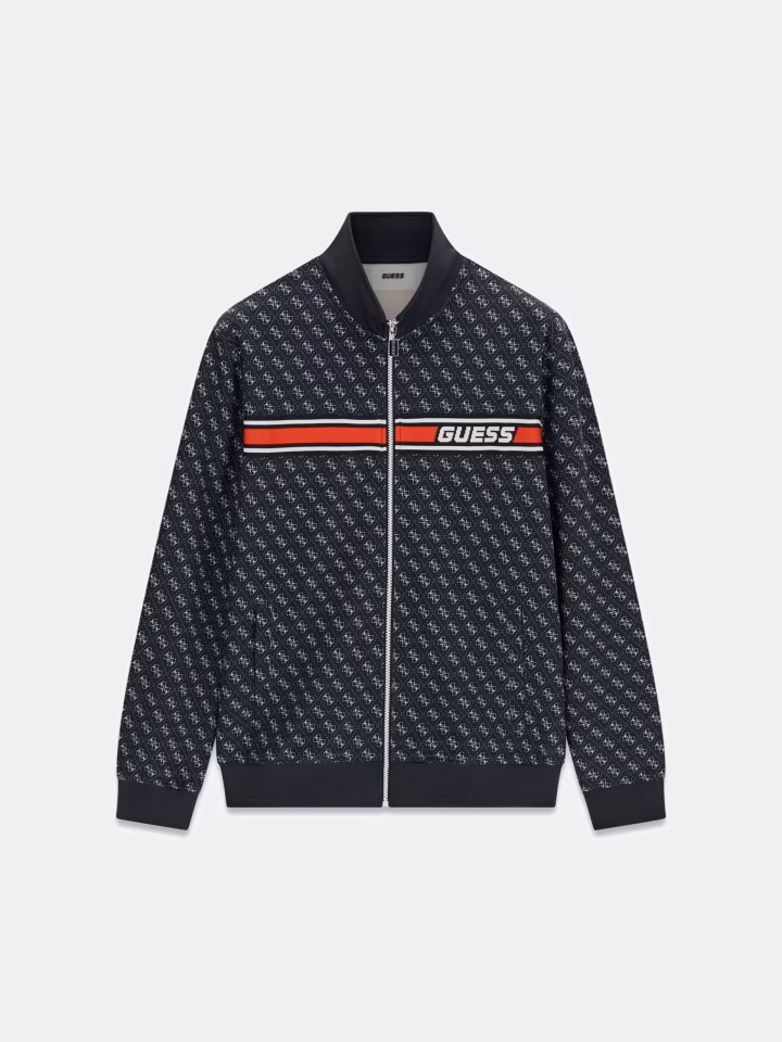 Guess Korbin Fermuarlı Logo Detaylı Erkek Sweatshirt