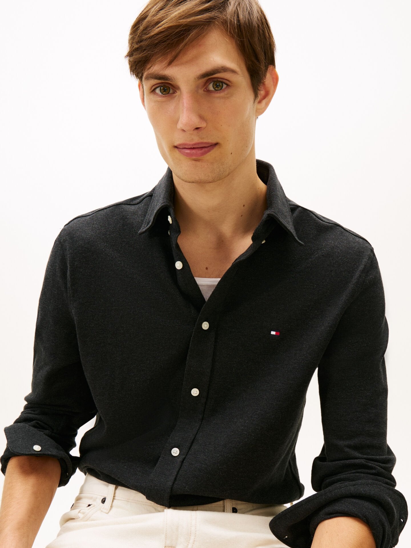 KNIT PIQUE FEATHERWEIGHT SHIRT