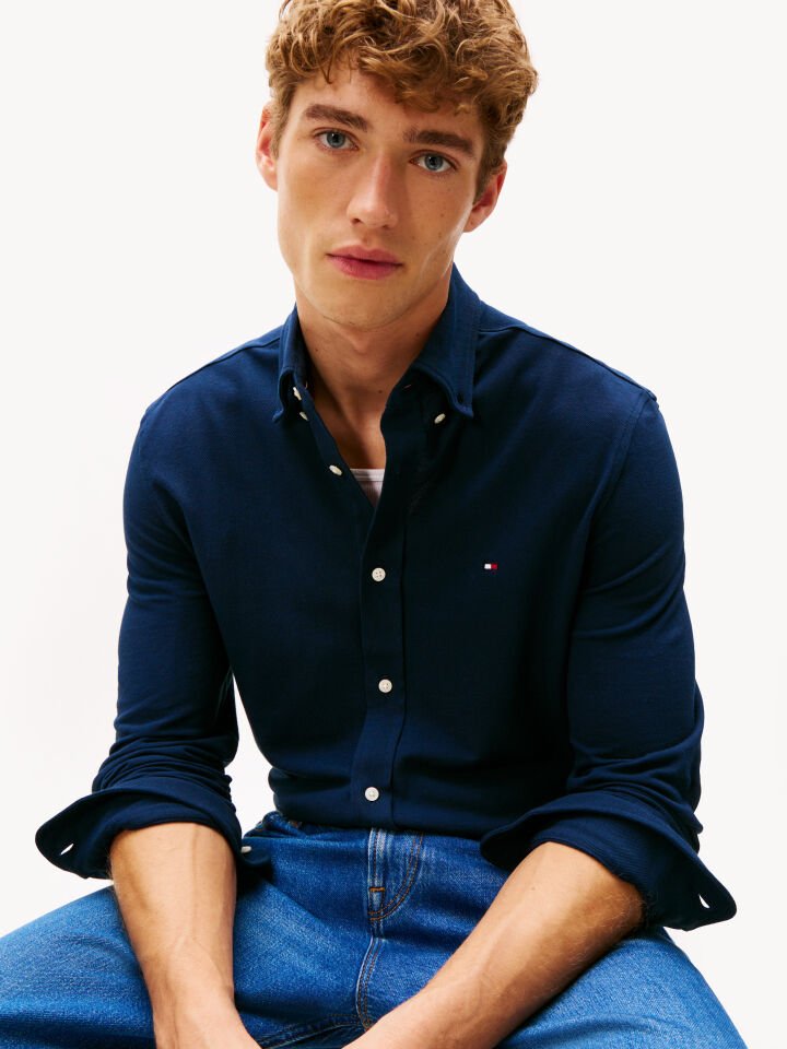 KNIT PIQUE FEATHERWEIGHT SHIRT