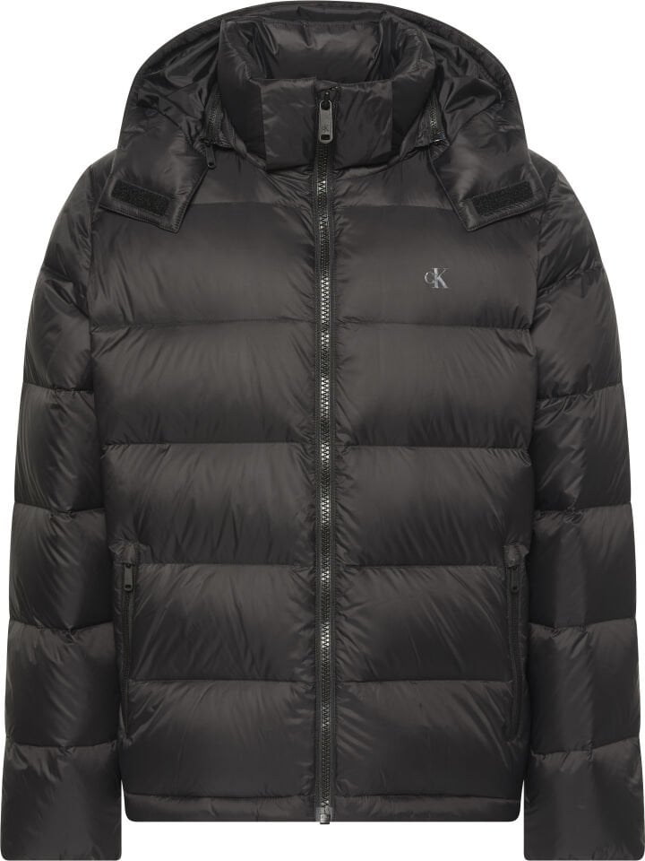 LS NYLON ZIP OFF HOOD DOWN PUFFE
