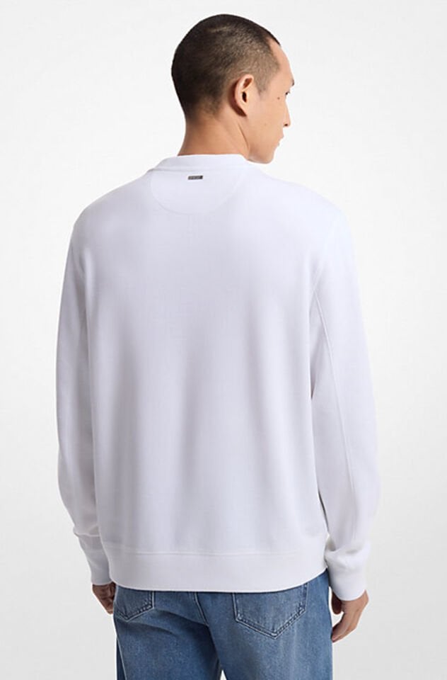 LOGO EMBOSSED COTTON SWEATER – Erkek Bisiklet Yaka Sweatshirt