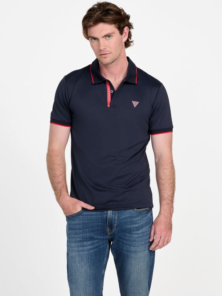 Guess Tech Stretch Kısa Kollu Erkek Polo T-Shirt