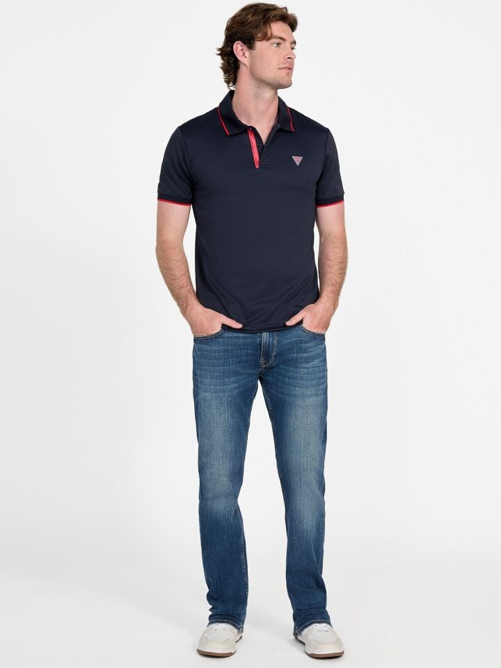 Guess Tech Stretch Kısa Kollu Erkek Polo T-Shirt