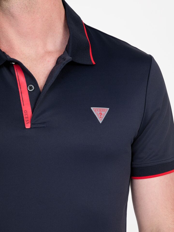 Guess Tech Stretch Kısa Kollu Erkek Polo T-Shirt