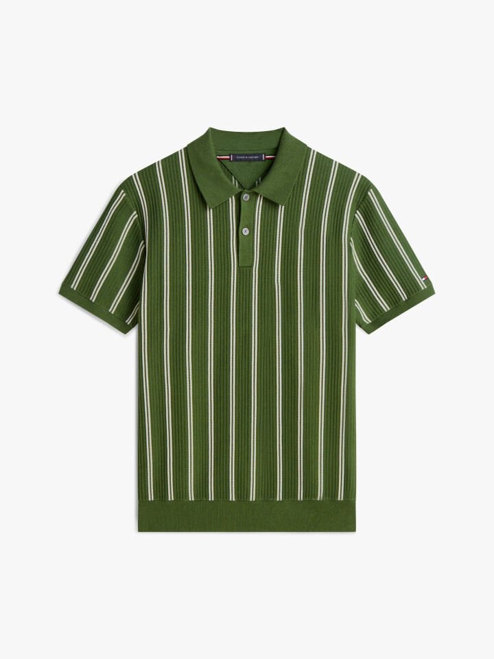 KNITTED VERTICAL STRIPE TRİKO POLO