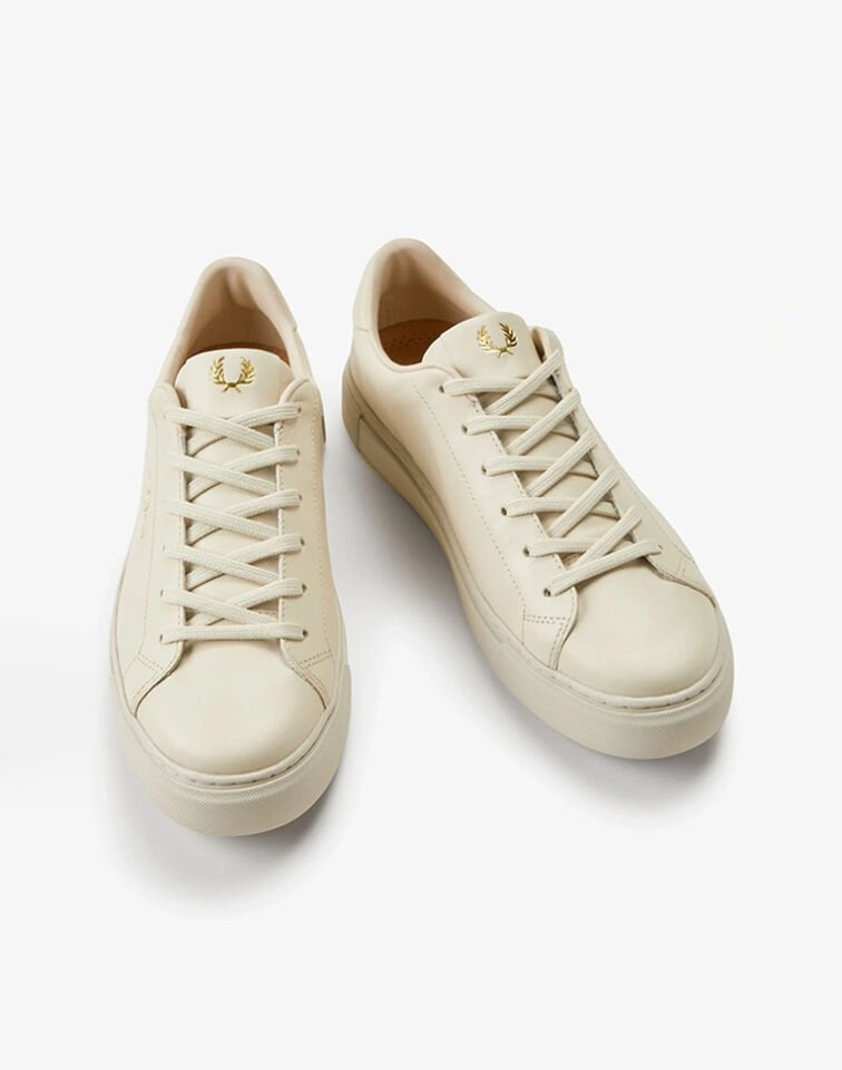 B71 LEATHER - Ekru Deri Sneaker