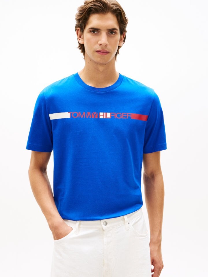 BRAND LOVE ŞERİTLİ T-SHIRT