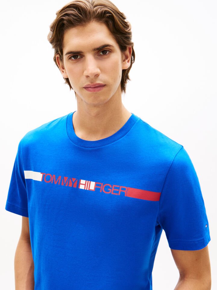 BRAND LOVE ŞERİTLİ T-SHIRT