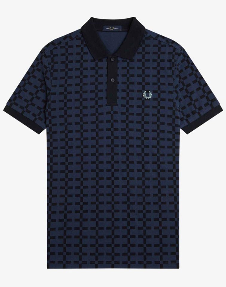 JACQUARD PRINT POLO SHIRT - Geometrik Desenli Polo T-shirt