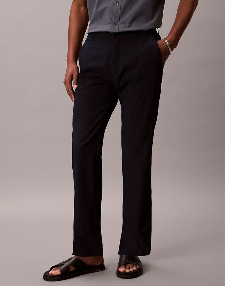 STRAIGHT SEERSUCKER HALF ELASTIC