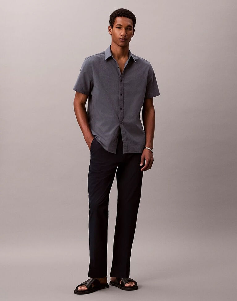 STRAIGHT SEERSUCKER HALF ELASTIC 32 - Lacivert