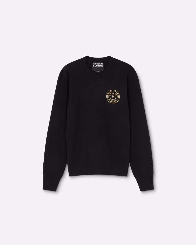 V-EMBLEM SLIM FIT Pamuk-Kaşmir Kazak