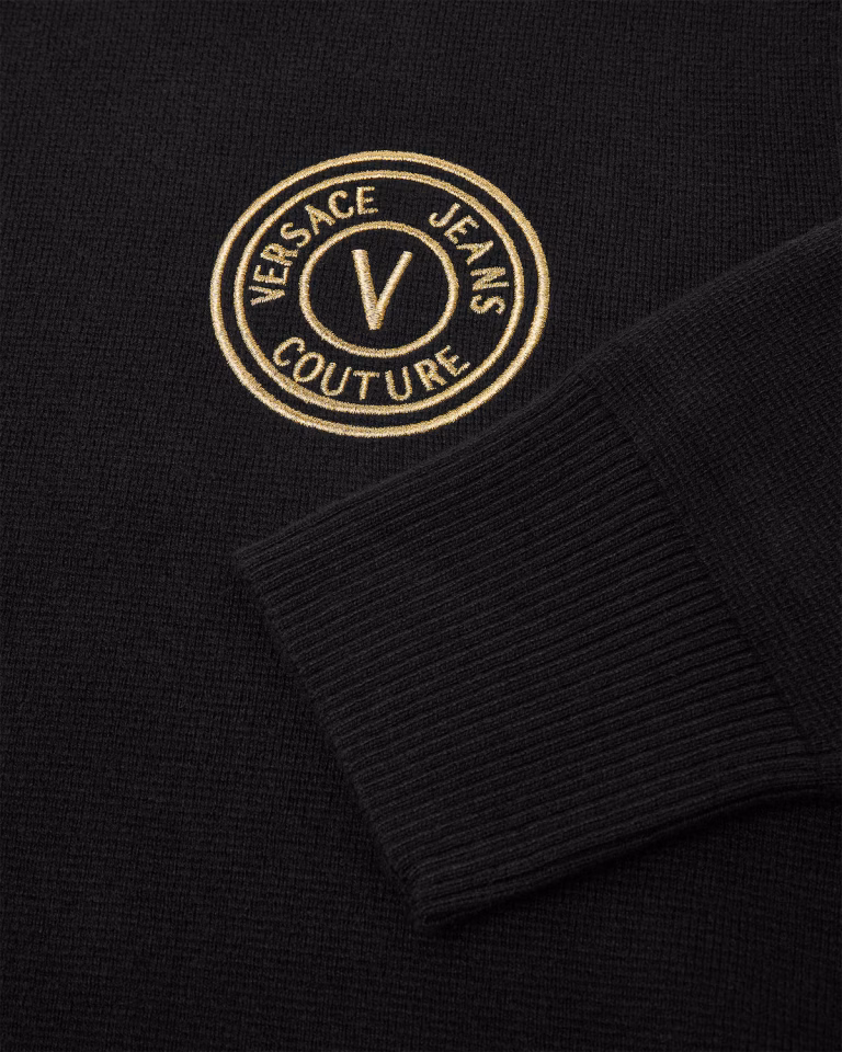 V-EMBLEM SLIM FIT Pamuk-Kaşmir Kazak