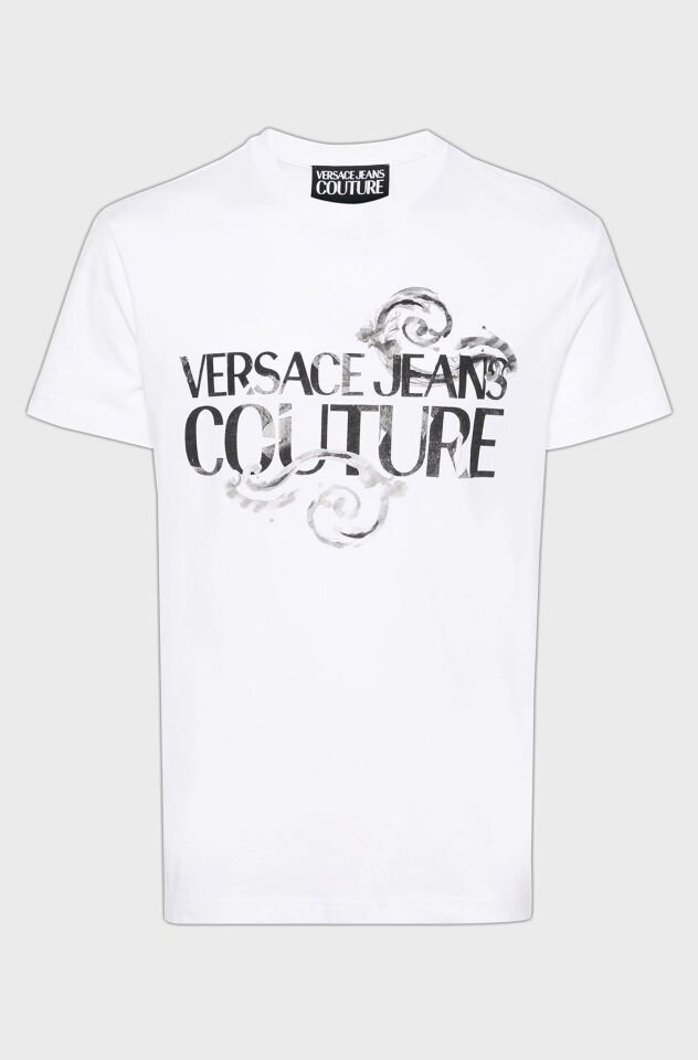 VERSACE LETTER TEE - Logolu Beyaz T-shirt