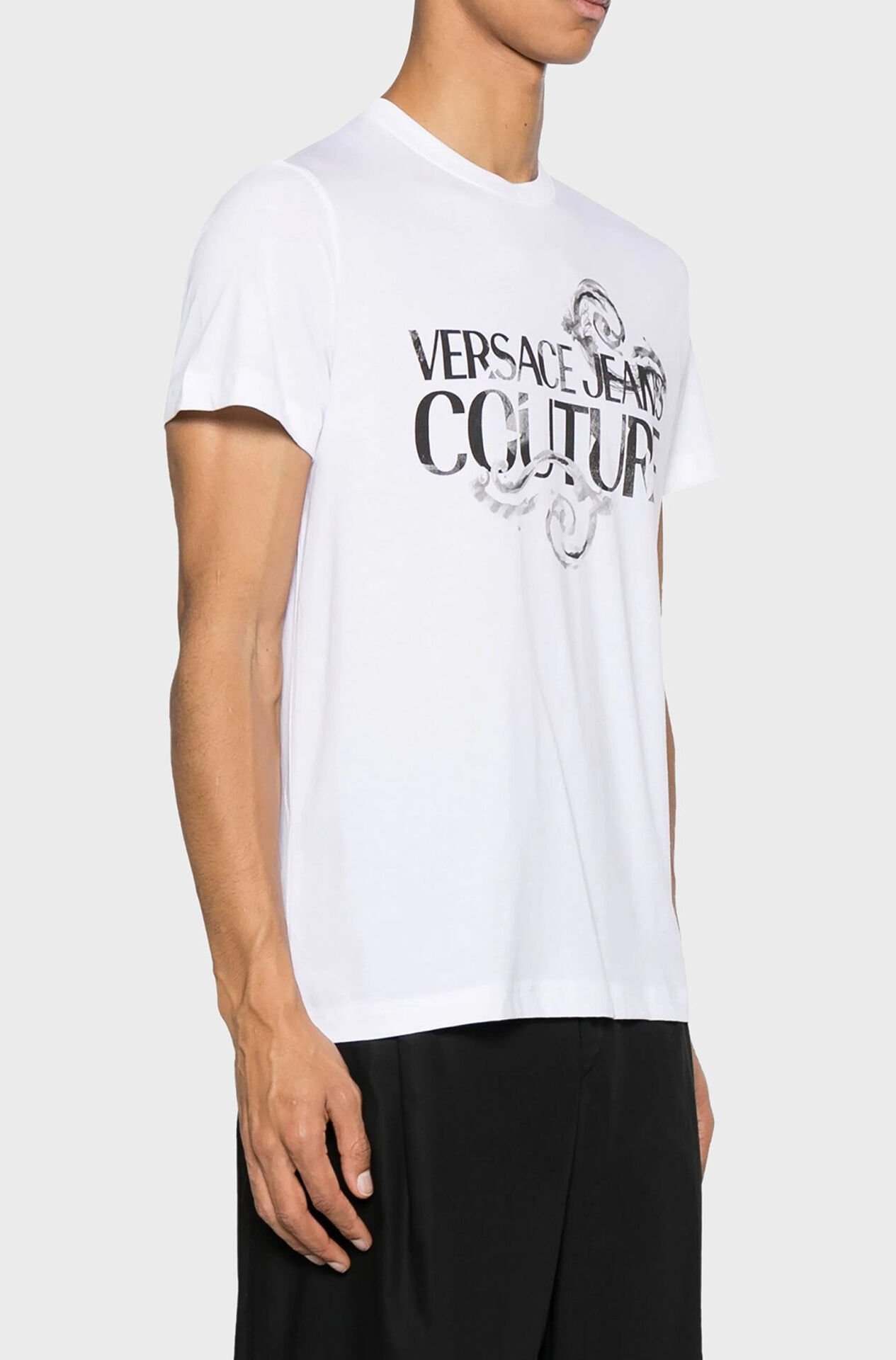 VERSACE LETTER TEE - Logolu Beyaz T-shirt