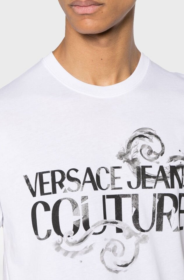 VERSACE LETTER TEE - Logolu Beyaz T-shirt