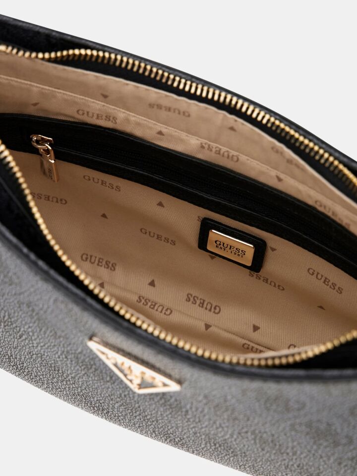 NOELLE II TOP ZIP SHOULDER BAG - Logolu Ayarlanabilir Askılı Çanta