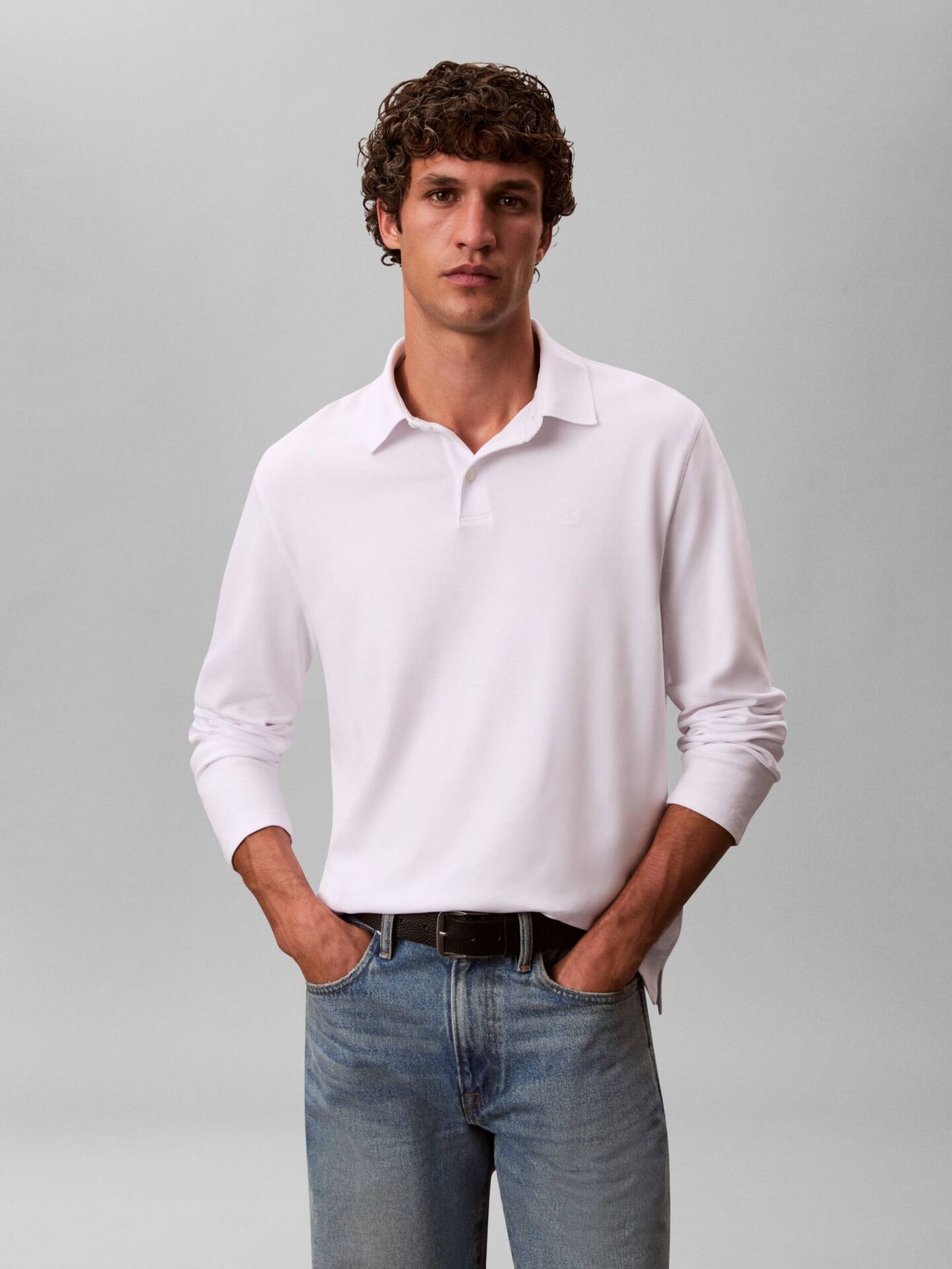 SUPIMA PAMUKLU POLO T-SHIRT L - Beyaz