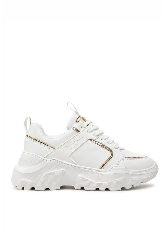 WHITE SNEAKER - Gold Detaylı Spor Ayakkabı