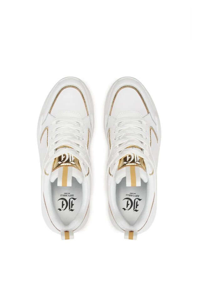 WHITE SNEAKER - Gold Detaylı Spor Ayakkabı