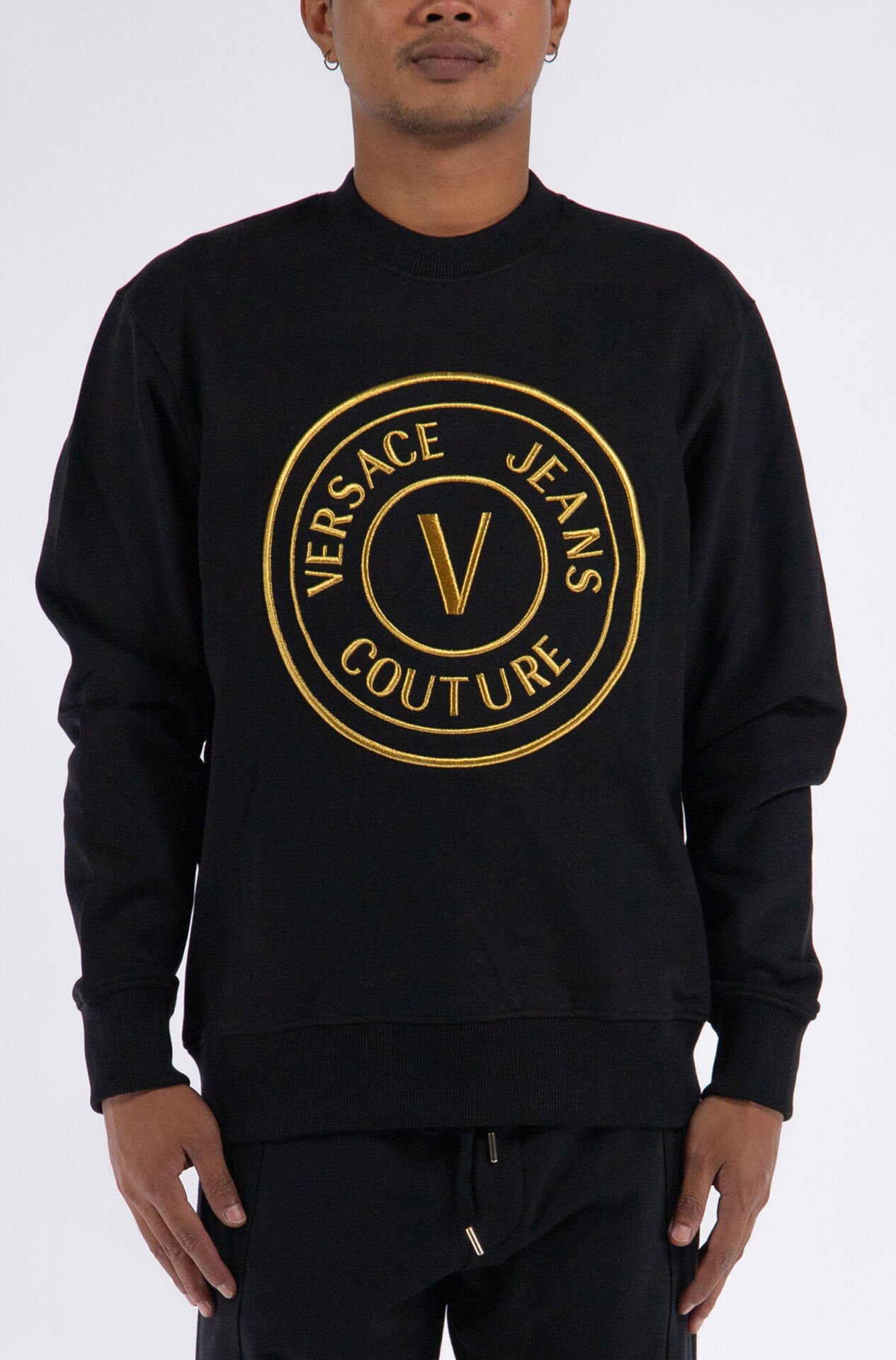 GOLD LOGO SİYAH SWEATSHIRT
