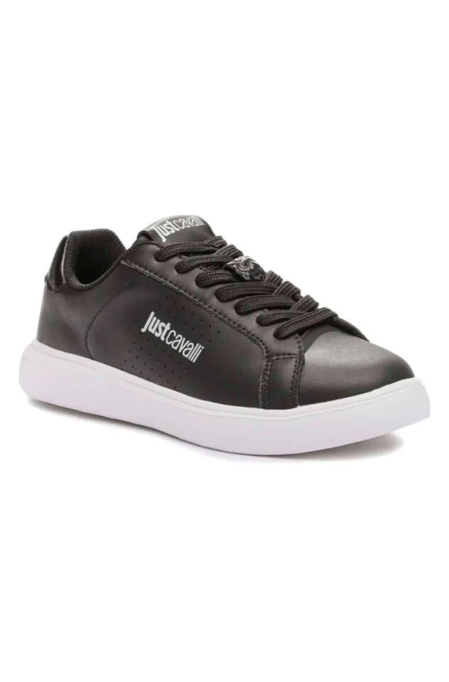 LEATHER TRAINERS - Beyaz Tabanlı Siyah Deri Sneaker