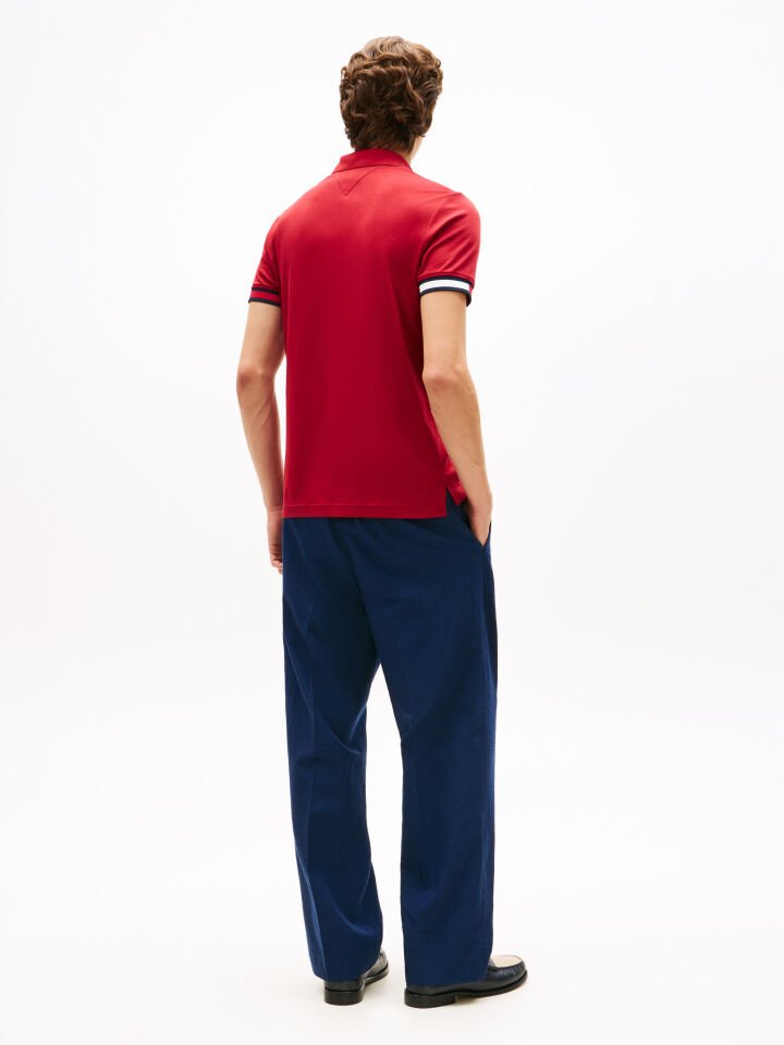 RWB CUFF LIQUID COTTON SLIM POLO
