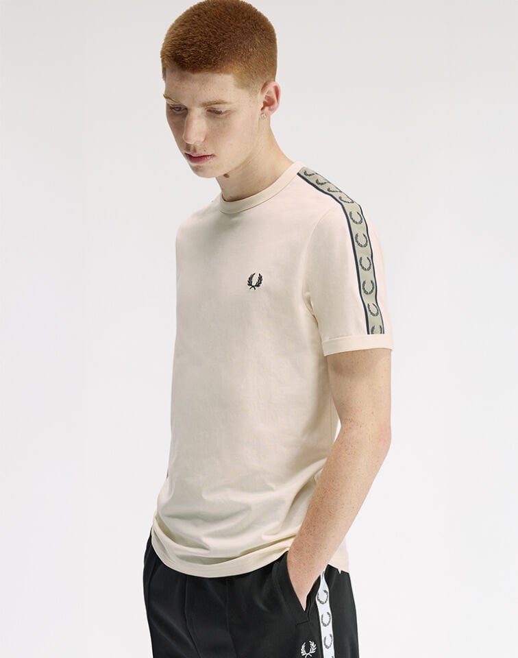 CONTRAST TAPE RINGER T-SHIRT