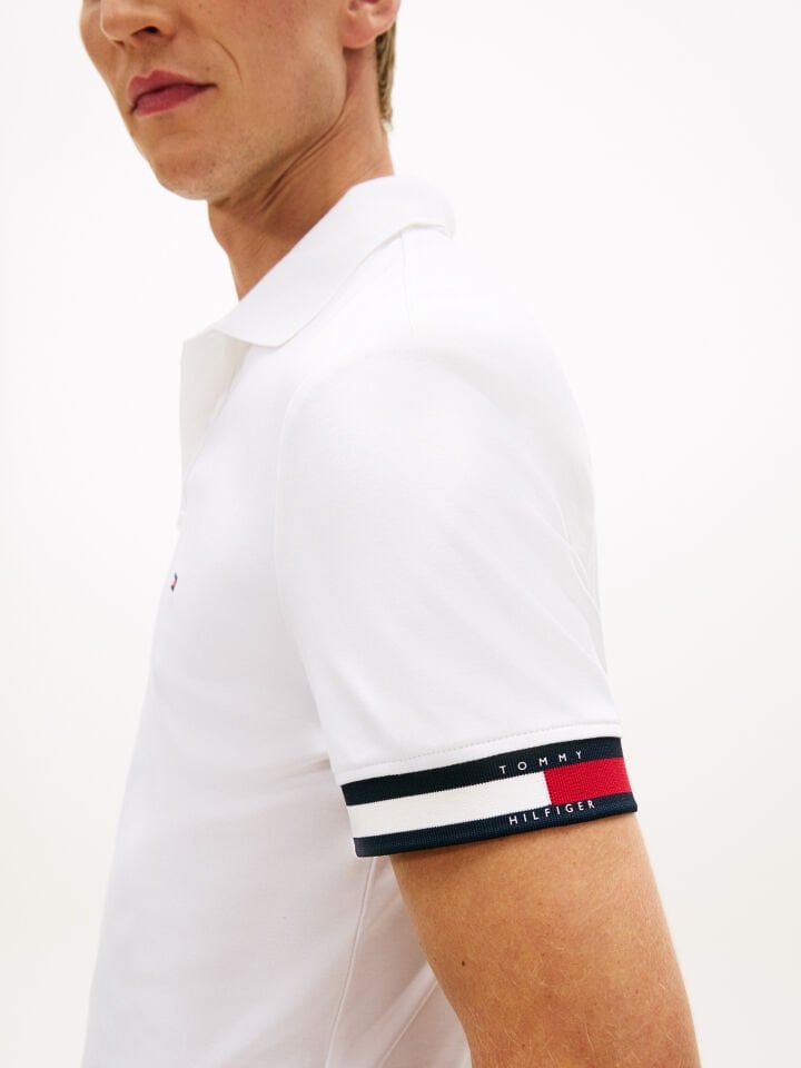 RWB CUFF LIQUID COTTON SLIM POLO