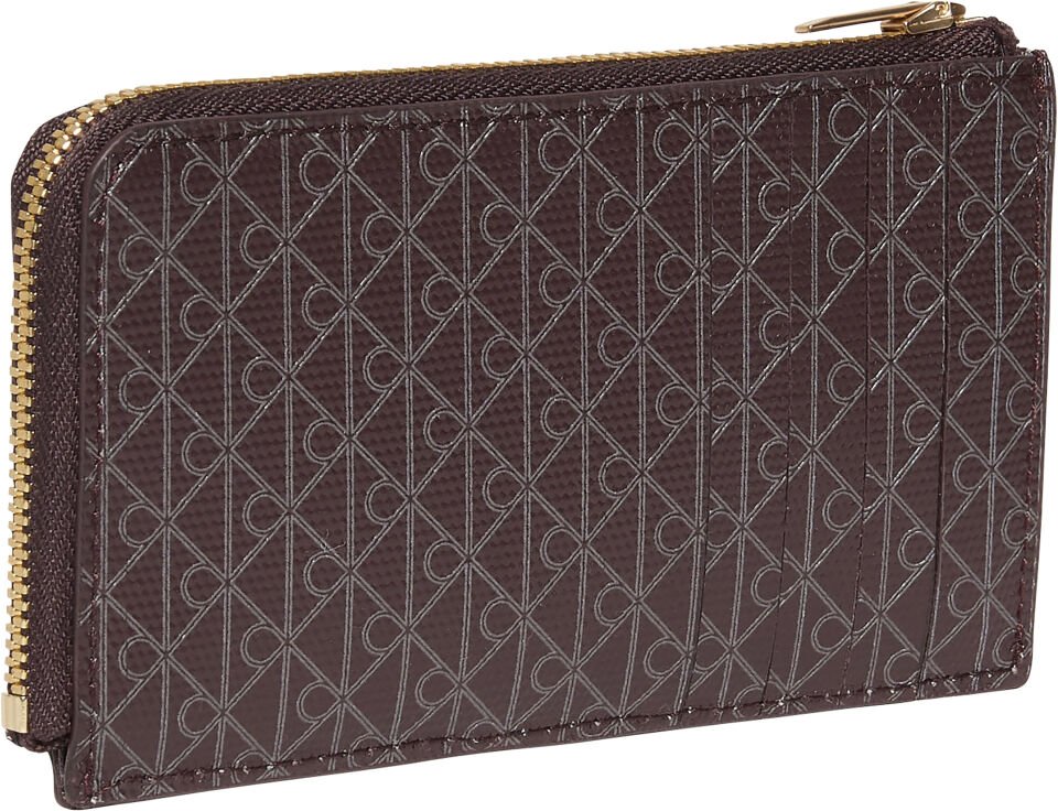 EMBLEM AOP TOP ZIP CARDCASE