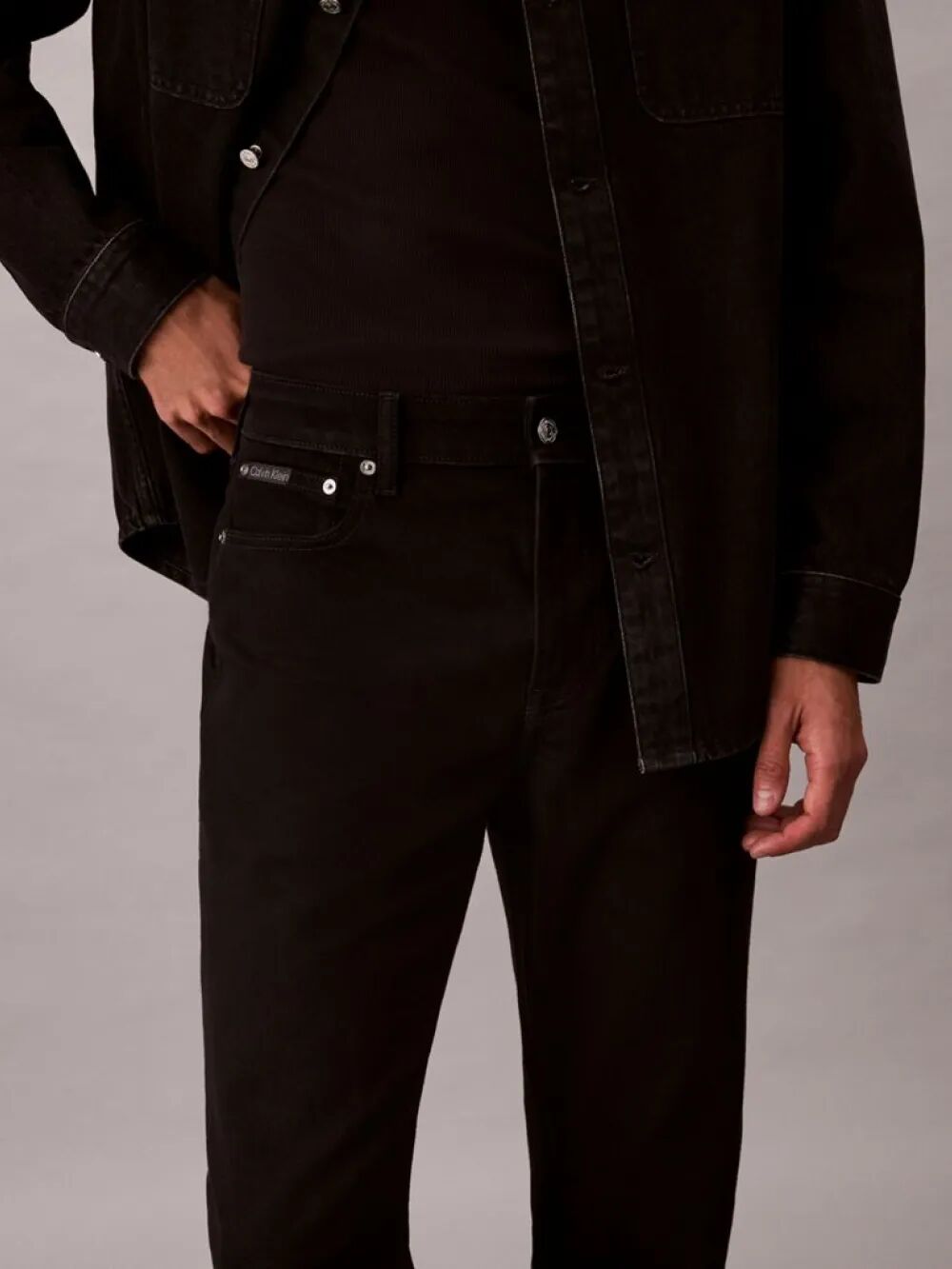 SLIM TAPER CK CLASSIC BLACK JEAN