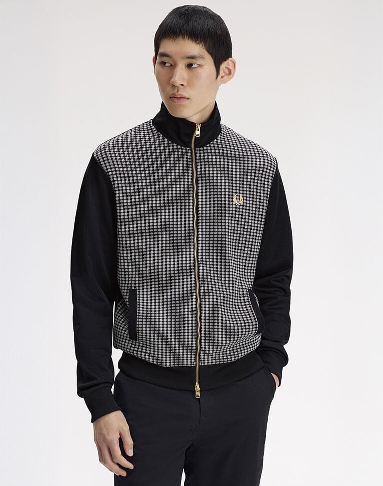 KNITTED FRONT TRACK JACKET