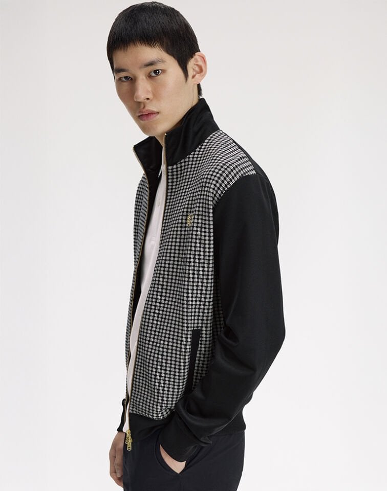 KNITTED FRONT TRACK JACKET