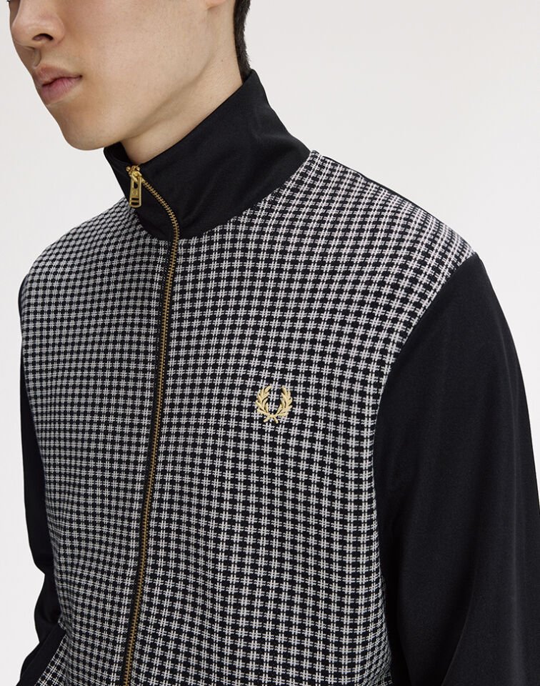 KNITTED FRONT TRACK JACKET