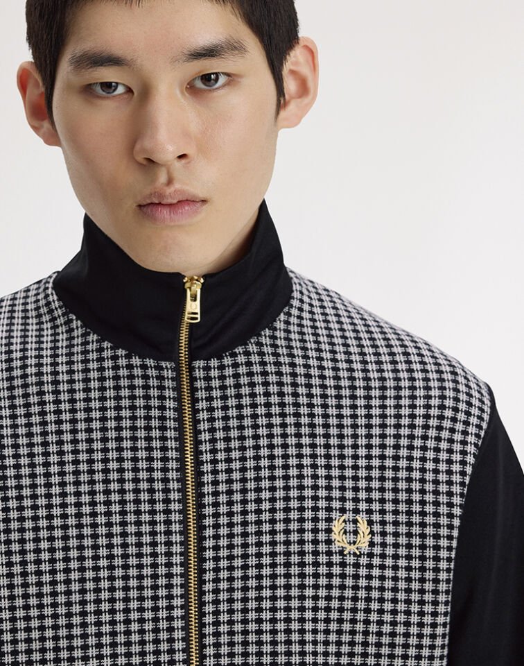 KNITTED FRONT TRACK JACKET